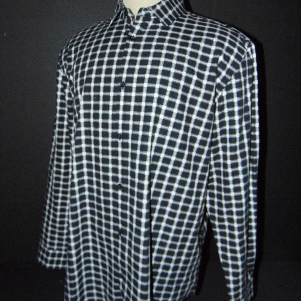 Alfani Button Front Shirt XL Cotton Long Sleeves